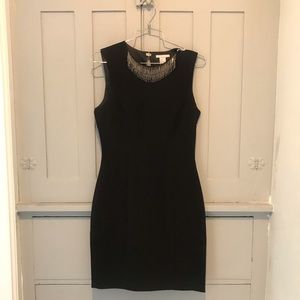 Women’s Little Black Dress with Beaded Neckline